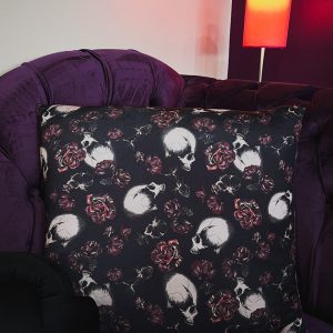 Capa De Almofada Floral Caveiras
