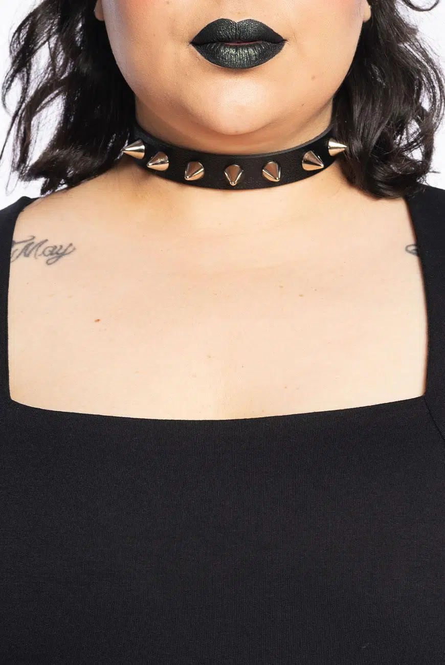 Gargantilha Choker Spikes Catwoman - Imagem 1