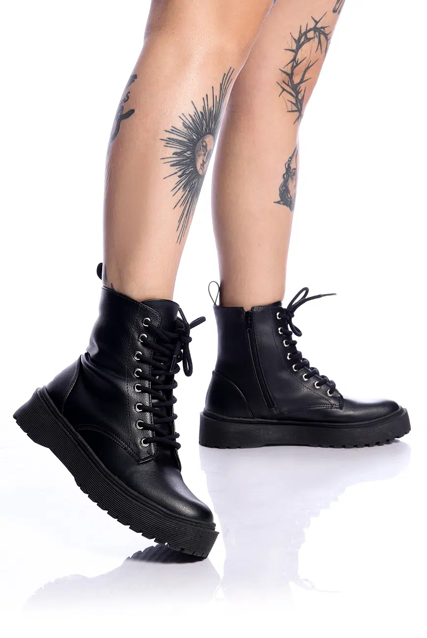 Coturno Unissex Chunky Preto - Imagem 1