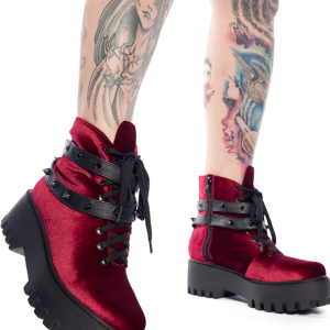 Coturno Veludo Bordô Lestat