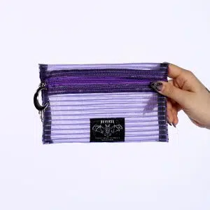 Estojo Necessaire Stripes Roxo