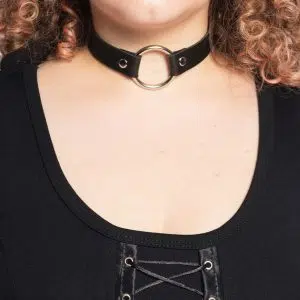 Gargantilha Choker Vegana Argola Banshee