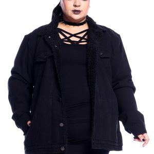 Jaqueta Oversized Preta Sherpa