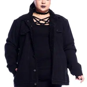 Jaqueta Oversized Preta Sherpa