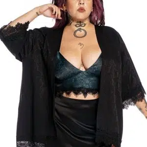 Kimono Preto Arabesque