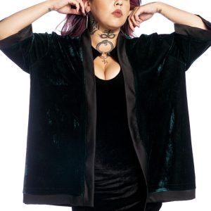 Kimono Veludo Verde