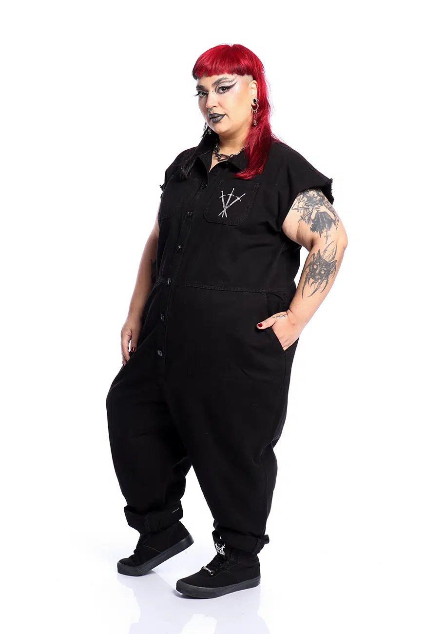 Macacão Sarja Preto Duality - Imagem 6
