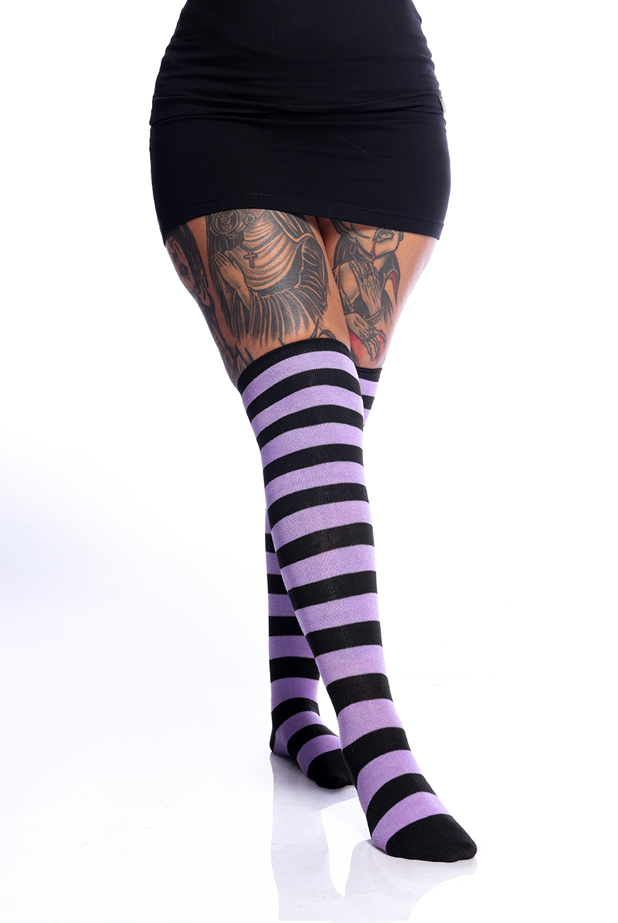 meia-5-8-listrada-preta-e-lilas-00.jpg Meia 5/8 Listrada Preta e Lilás - Imagem 1