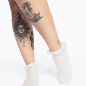 Meia Soquete Babados Doll Branca