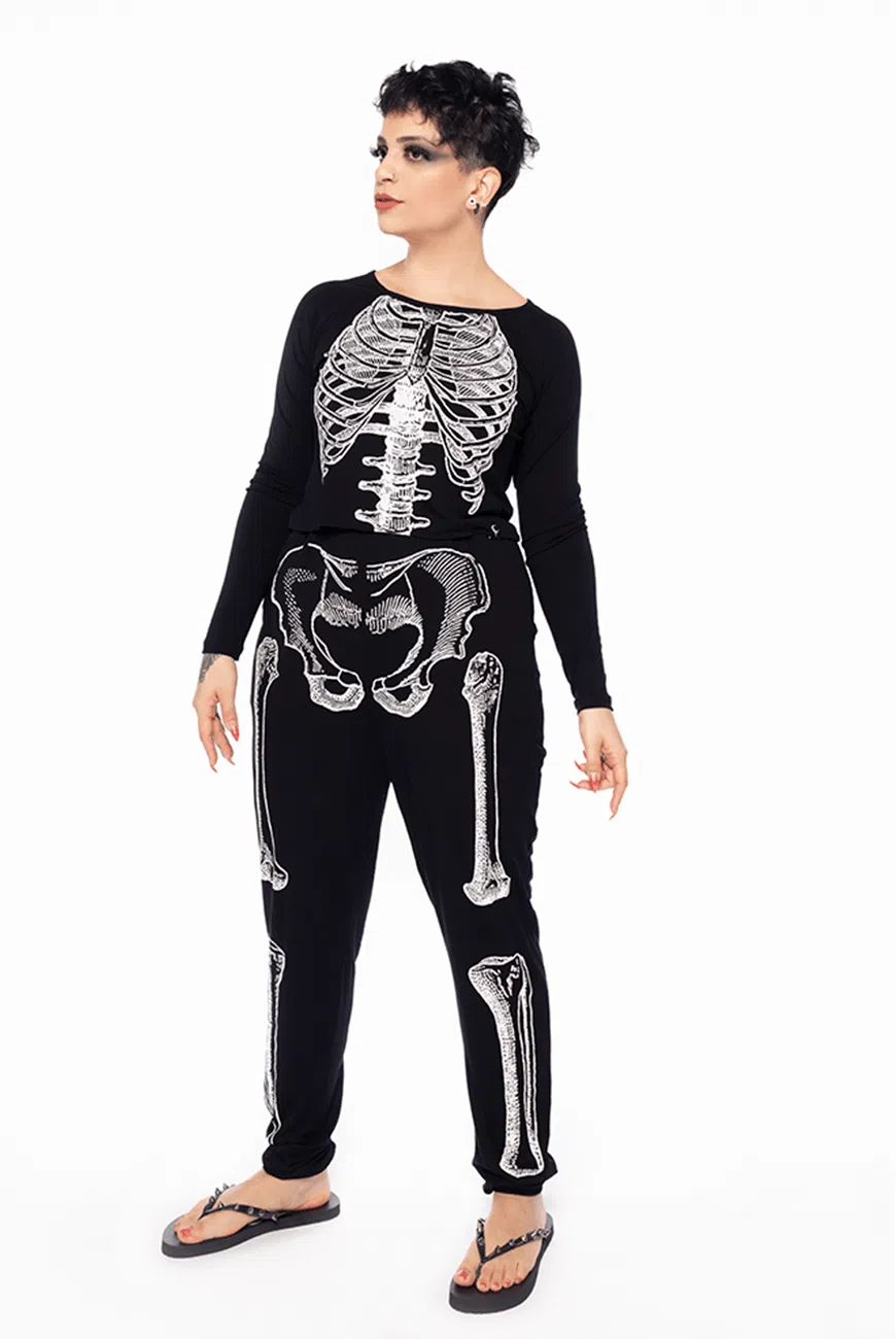 Pijama Longo Esqueleto - Imagem 2