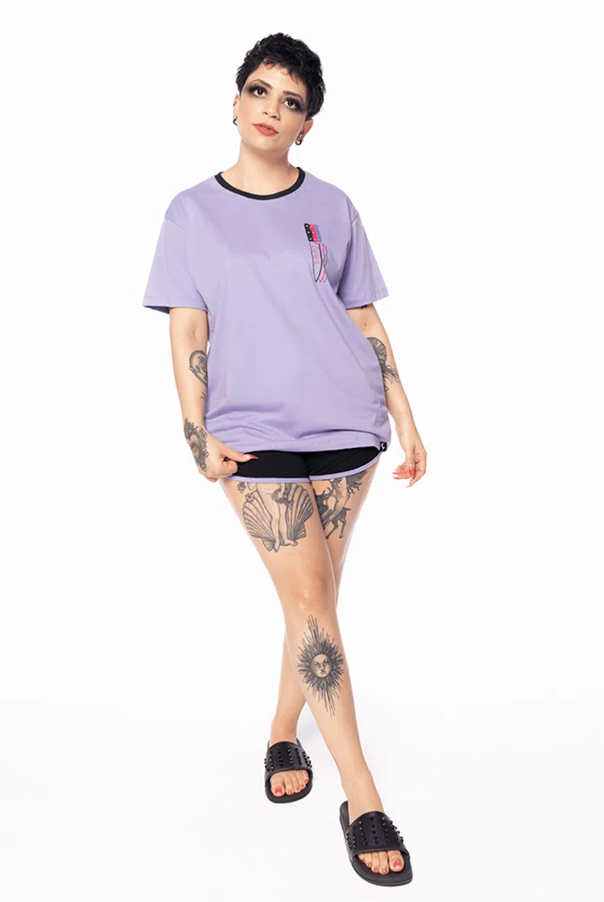 Pijama Short Doll Lavanda Fear - Imagem 1