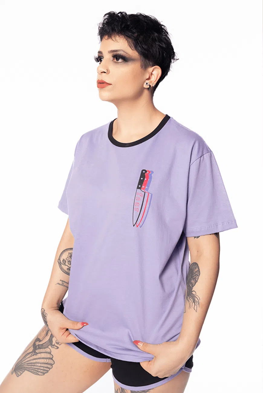 Pijama Short Doll Lavanda Fear - Imagem 5