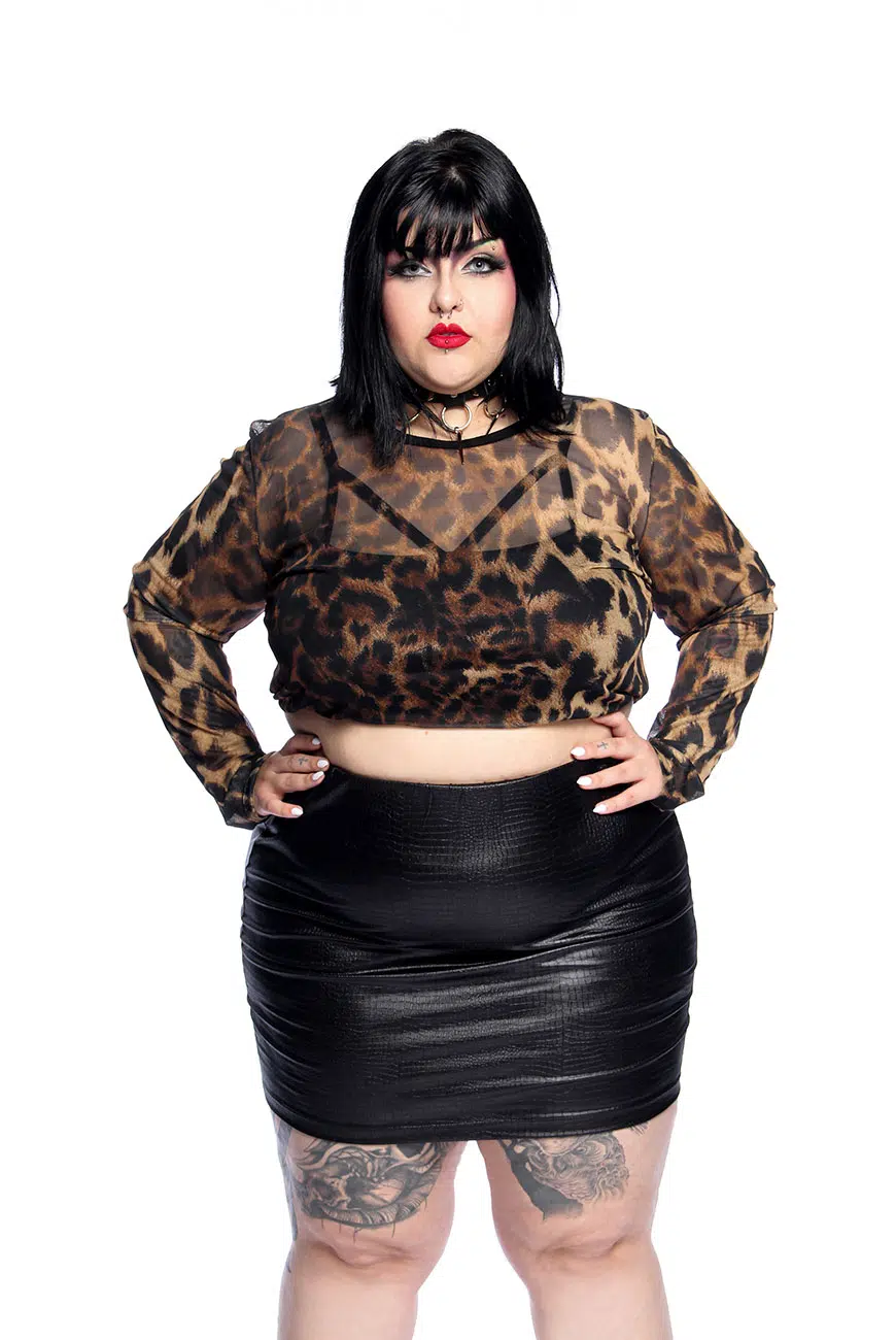 Saia Justa Leather Rebel - Imagem 5