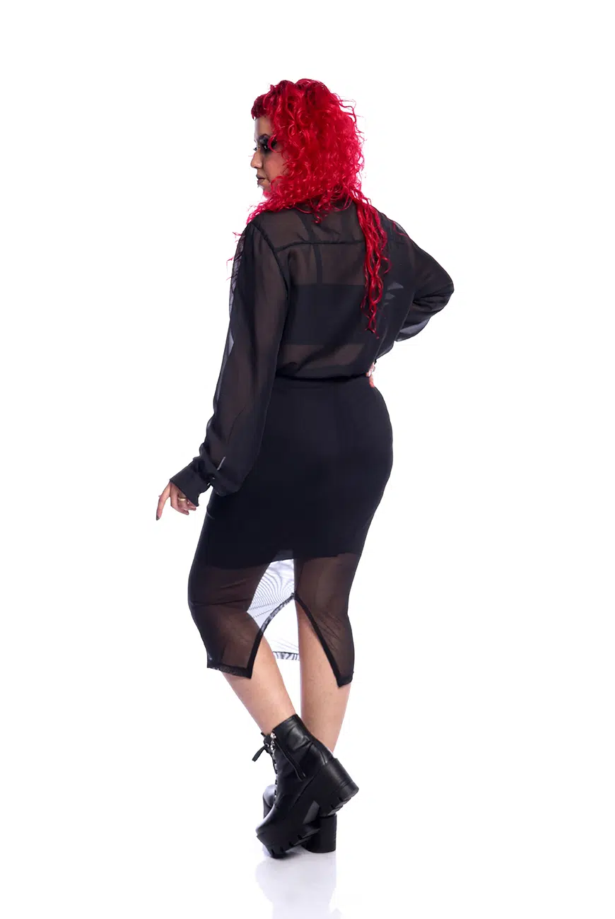 Saia Lápis Tule Blackhearted - Imagem 7