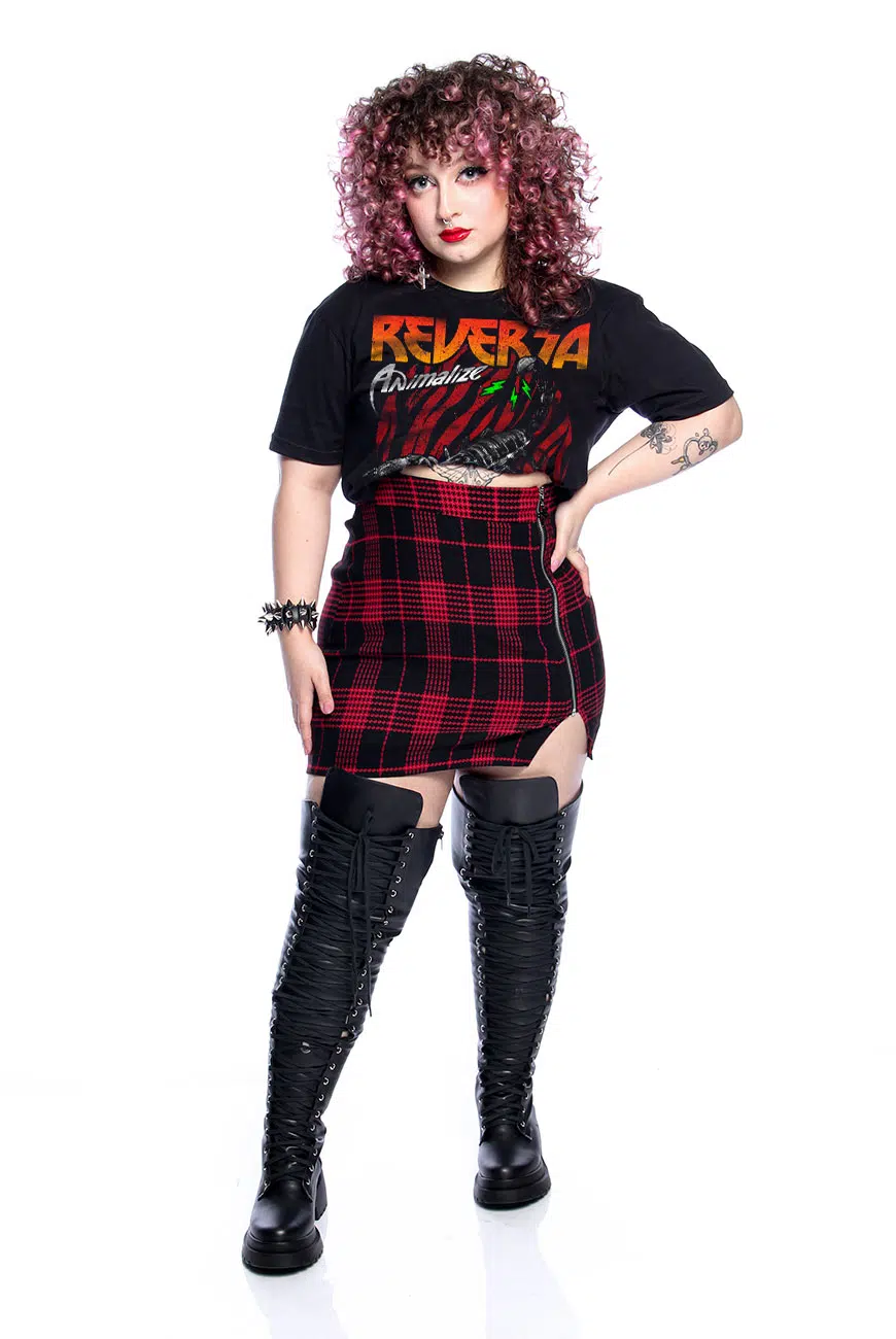 Saia Xadrez Vermelha Judy - Imagem 3