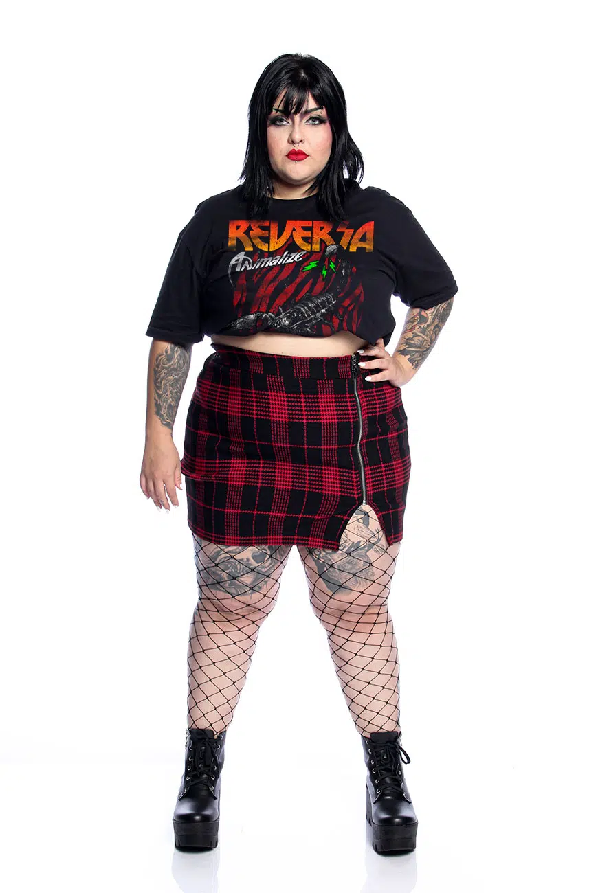 Saia Xadrez Vermelha Judy - Imagem 4