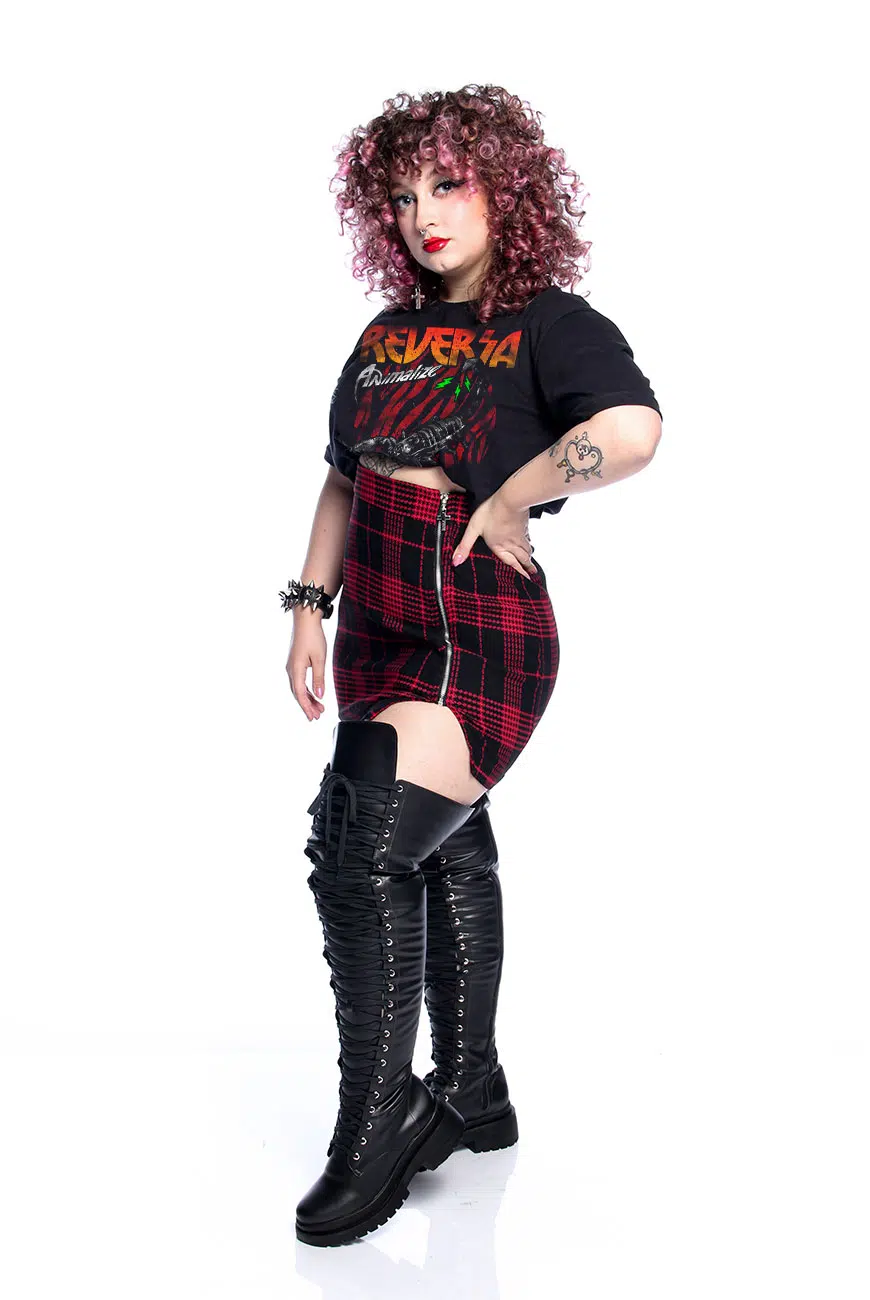 Saia Xadrez Vermelha Judy - Imagem 5