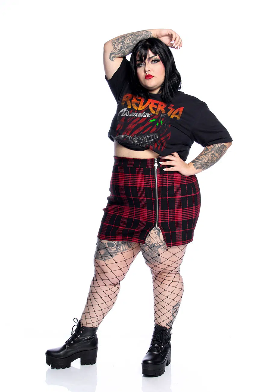 Saia Xadrez Vermelha Judy - Imagem 6