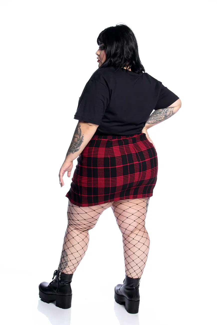 Saia Xadrez Vermelha Judy - Imagem 8