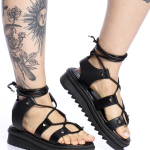 Sandália Tratorada Amarração Spikes Shibari