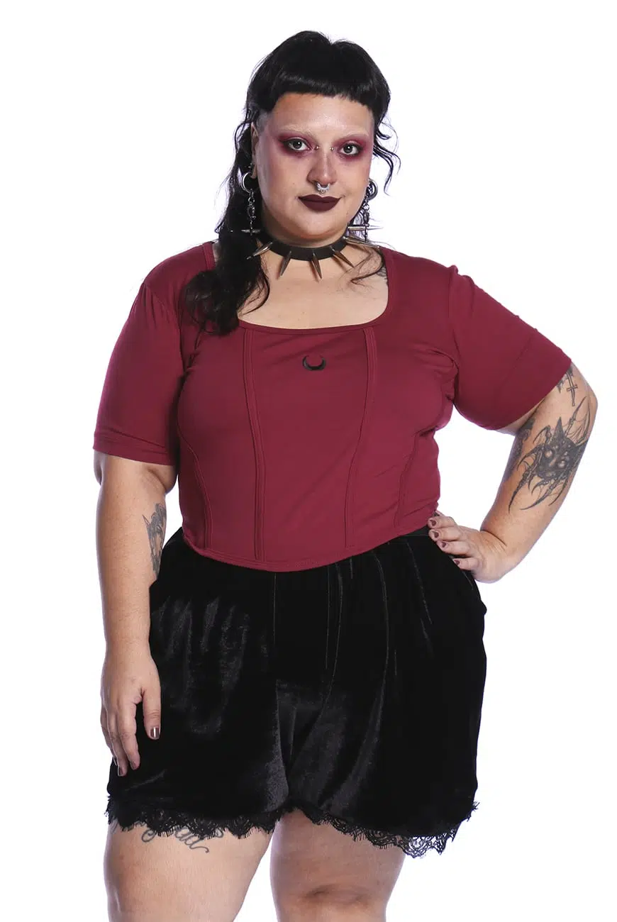 Blusa Corpete Vinho Akasha - Imagem 2