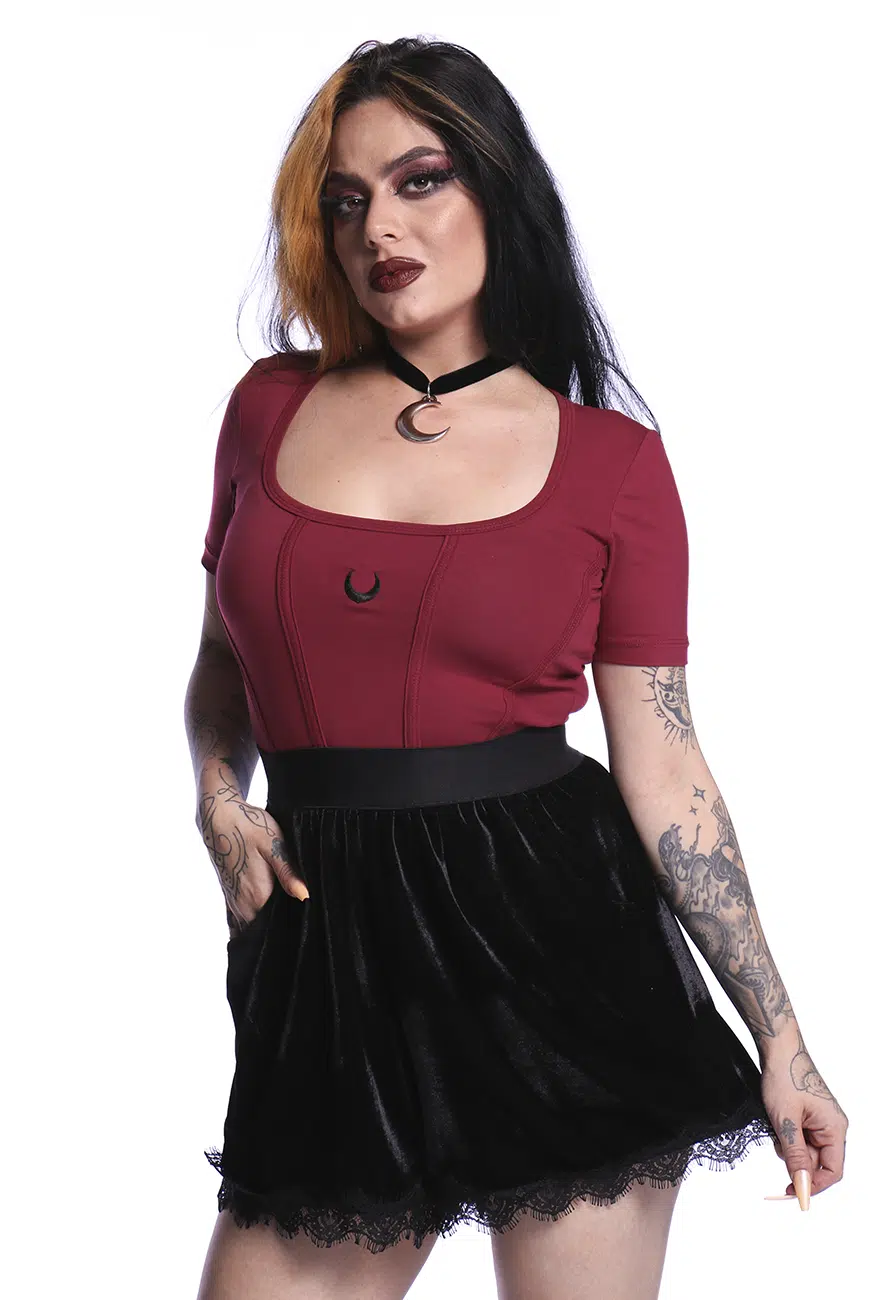Shorts Veludo Preto Aura - Imagem 4