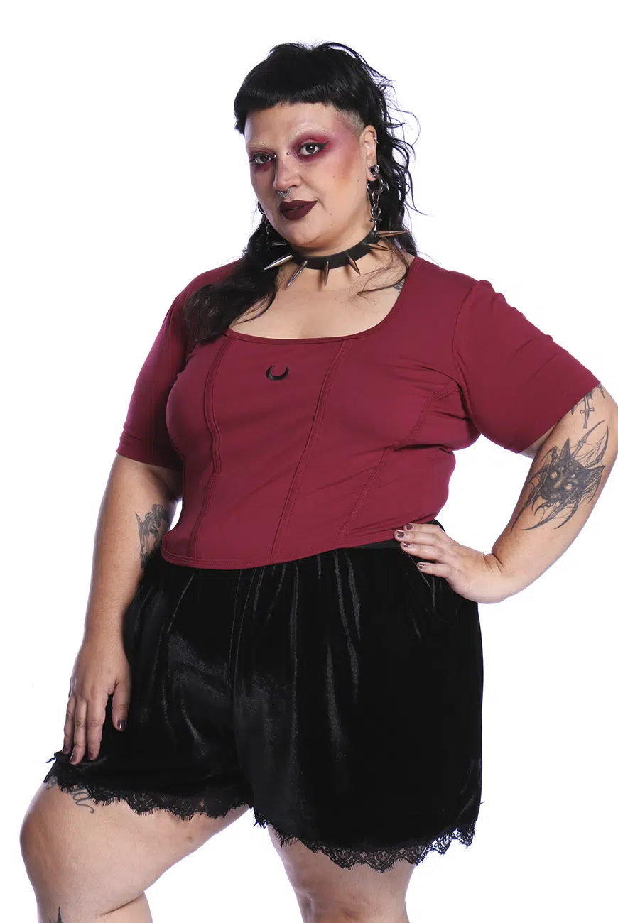 Shorts Veludo Preto Aura - Imagem 5
