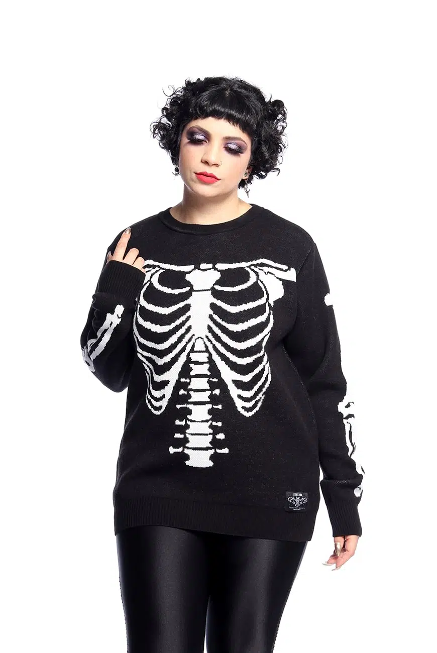 sueter-tricot-esqueleto-00.jpg Suéter Tricot Esqueleto - Imagem 1