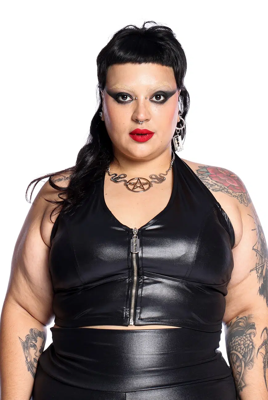 Top Frente Única Leather Cirre - Imagem 2