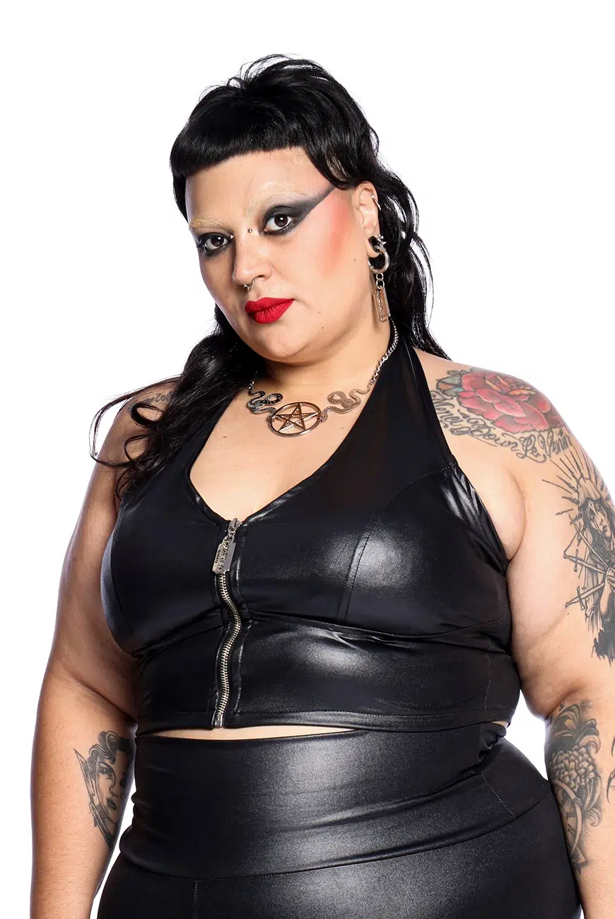 Top Frente Única Leather Cirre - Imagem 5