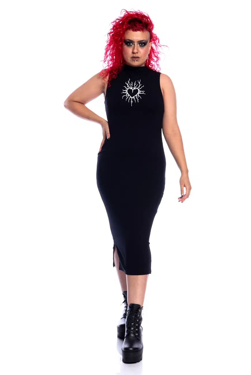 Vestido Canelado Coração Profano - Imagem 1