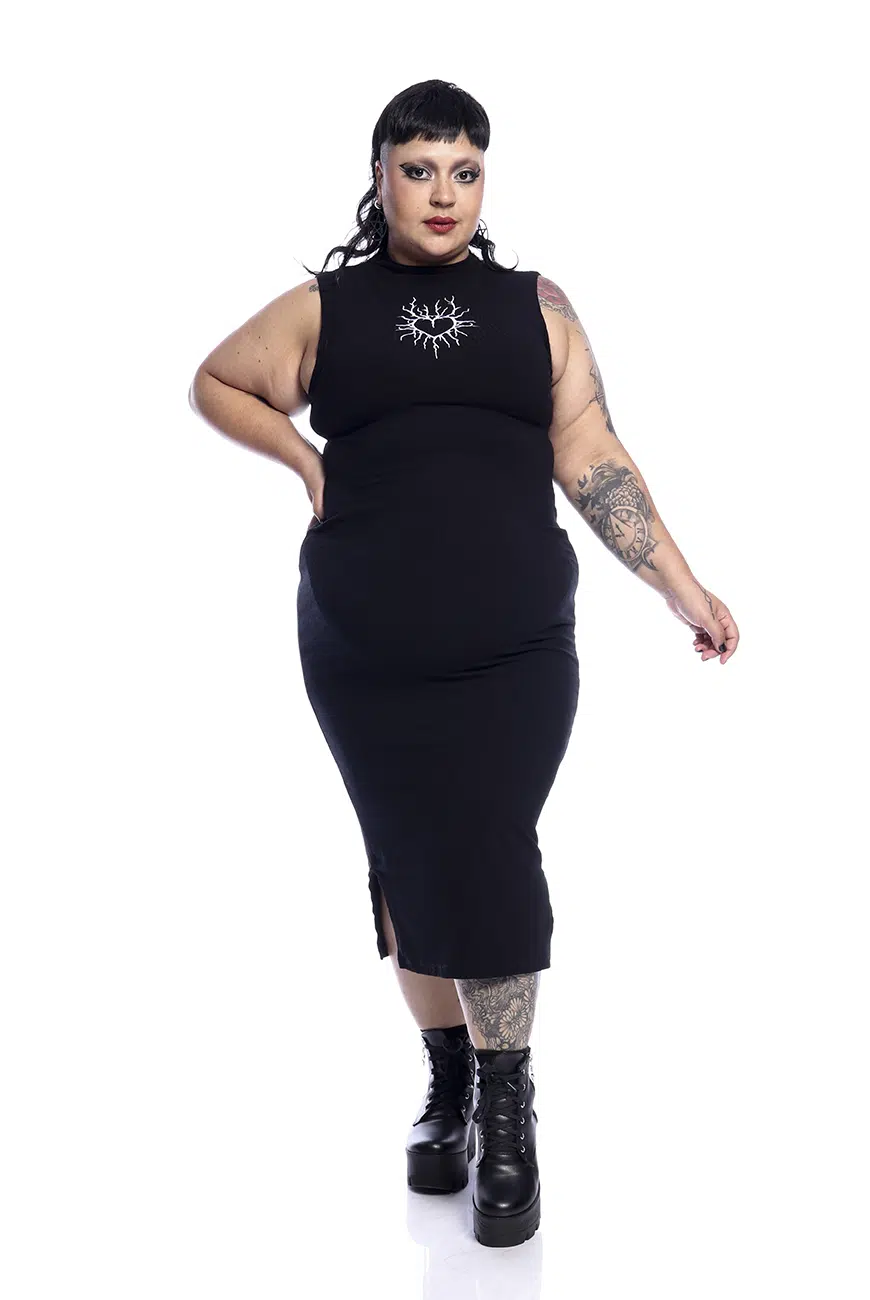 Vestido Canelado Coração Profano - Imagem 3