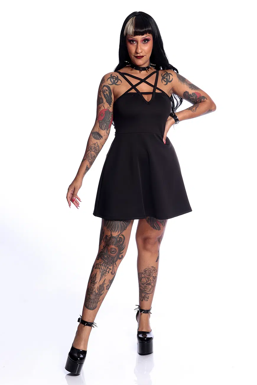Vestido Godê Pentagrama Club - Imagem 4