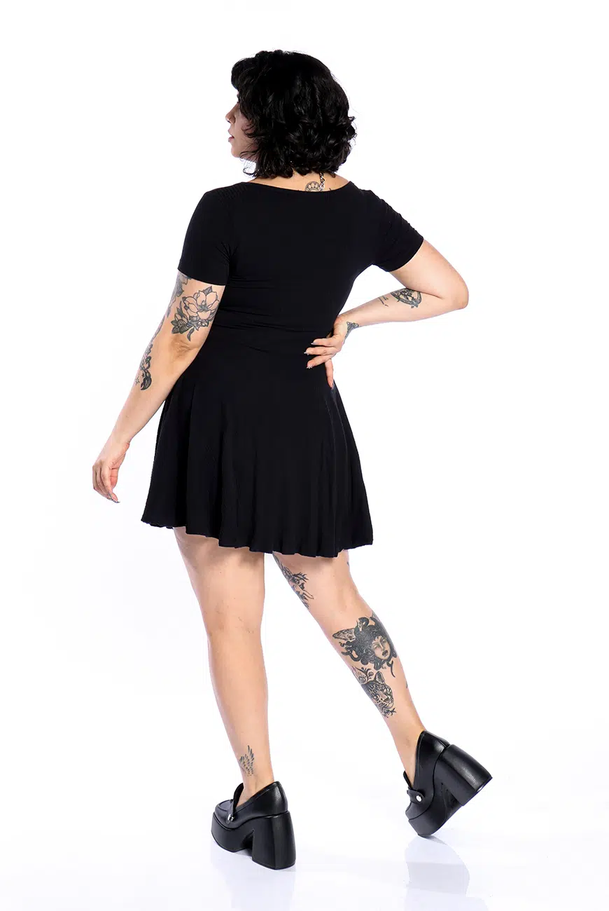Vestido Godê Preto Spellman - Imagem 7