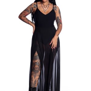 Vestido Longo Tule Neo Aconite