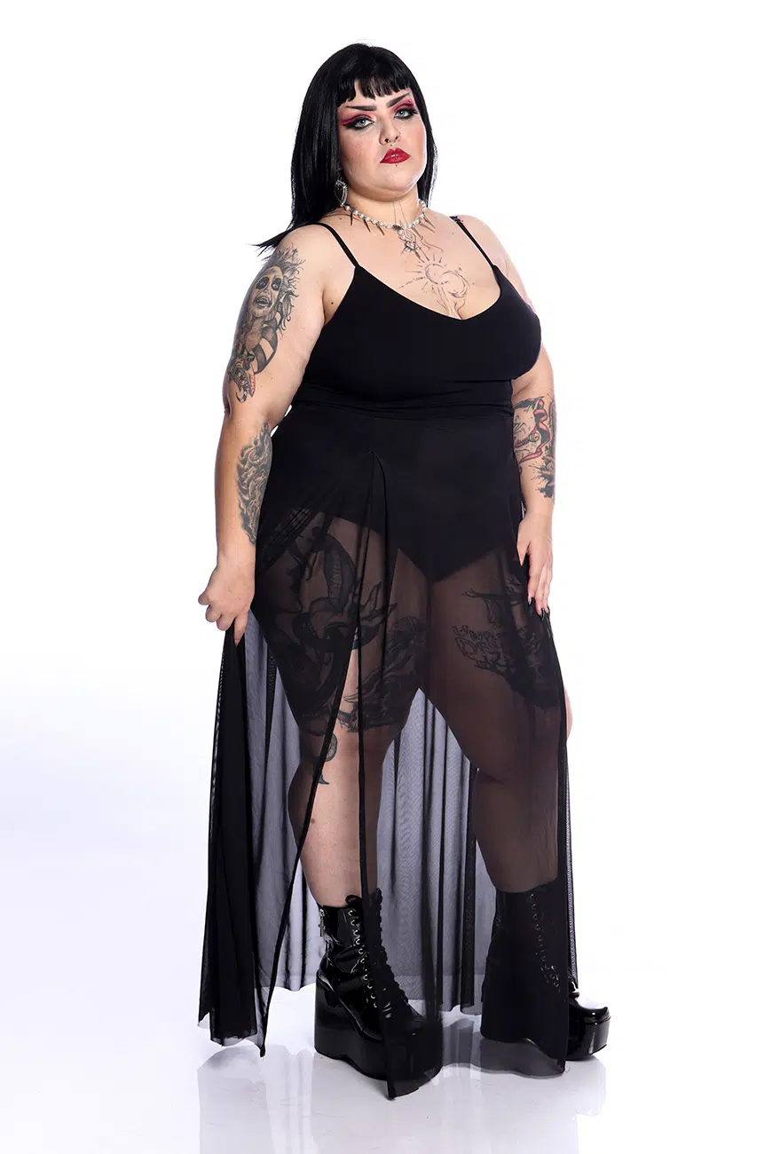 Vestido Longo Tule Neo Aconite - Imagem 5