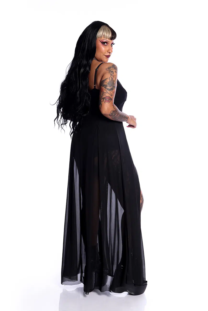 Vestido Longo Tule Neo Aconite - Imagem 6