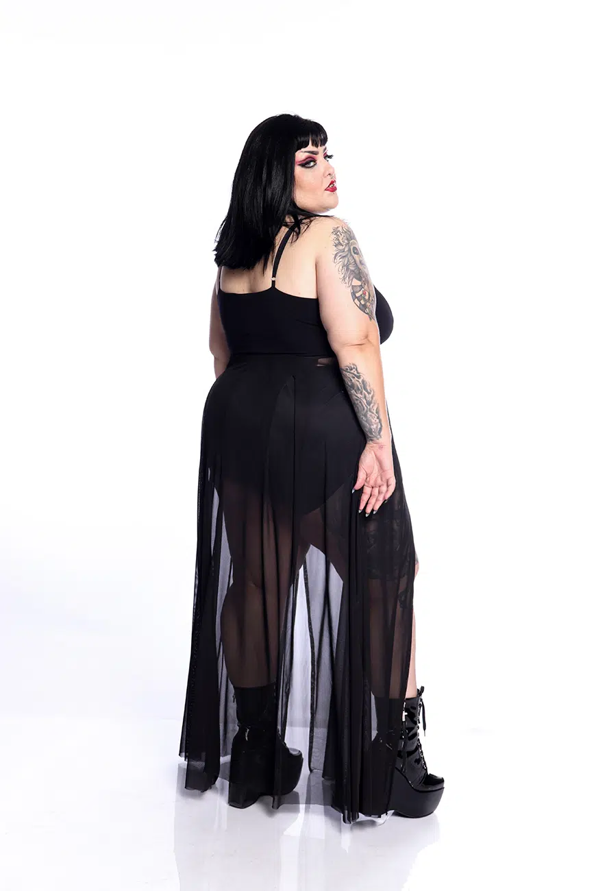 Vestido Longo Tule Neo Aconite - Imagem 7