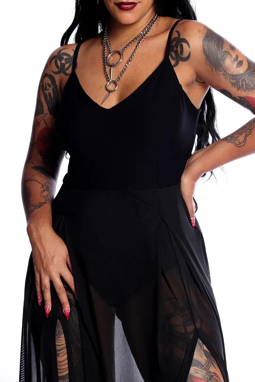 Vestido Longo Tule Neo Aconite - Imagem 8