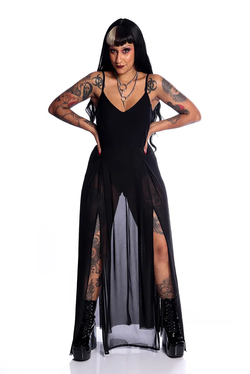 Vestido Longo Tule Neo Aconite - Imagem 10