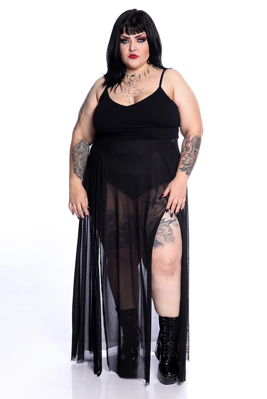 Vestido Longo Tule Neo Aconite - Imagem 2
