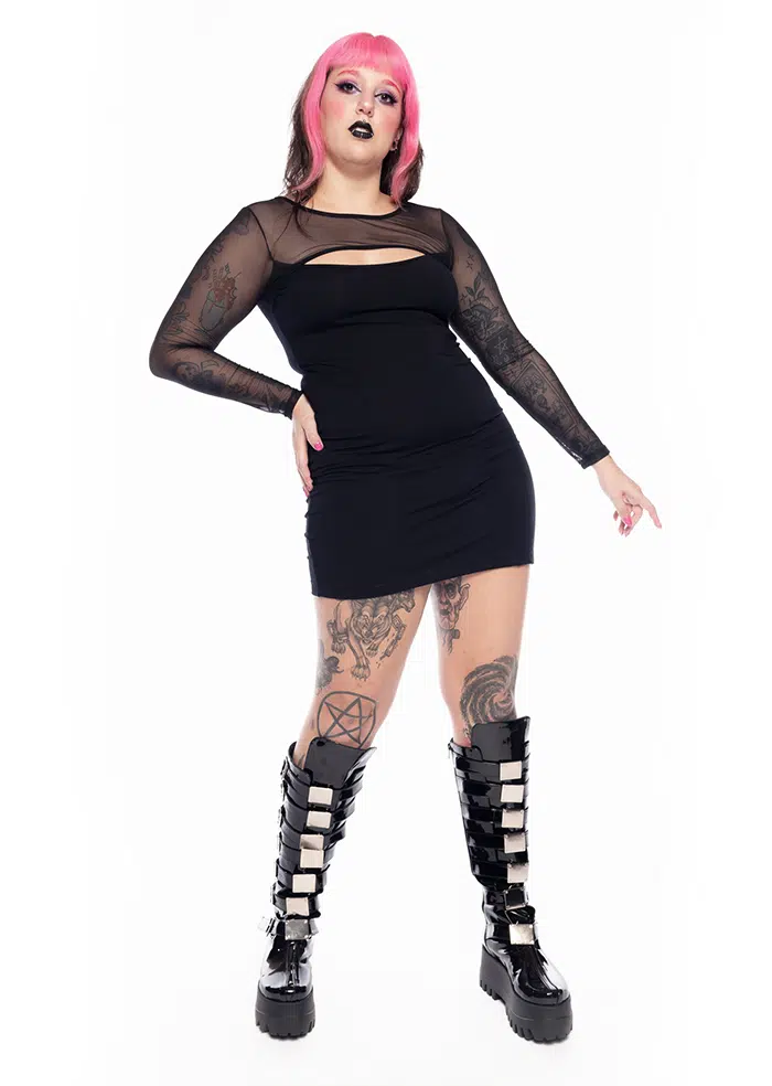 Vestido Manga Longa Siren Tule - Imagem 2