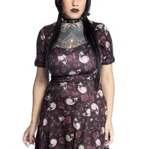 Vestido Nancy Floral Caveiras