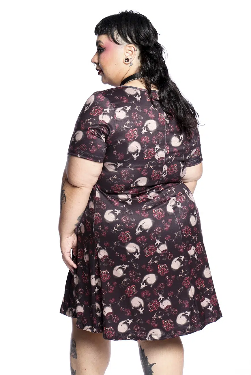 Vestido Nancy Floral Caveiras - Imagem 7