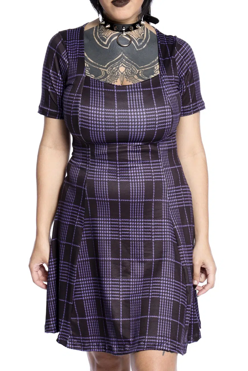 Vestido Nancy Xadrez Roxo - Imagem 8