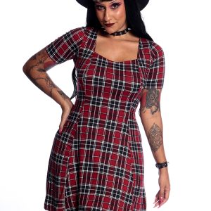 Vestido Nancy Xadrez Vermelho