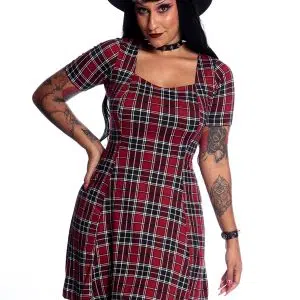 Vestido Nancy Xadrez Vermelho