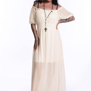 Vestido Tule Sweet Claudia Off White