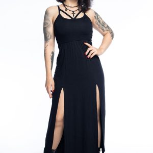 Vestido Longo Strappy Fendas