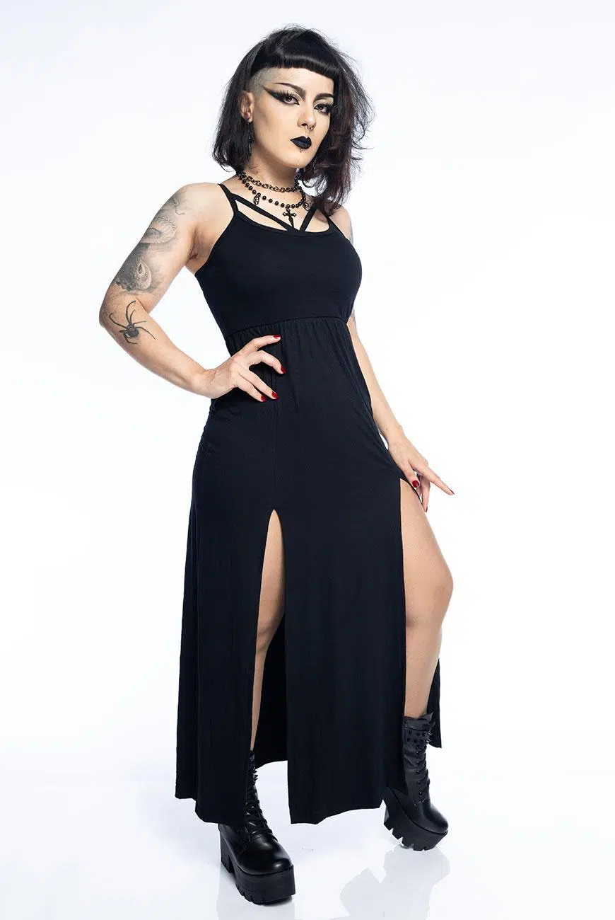 Vestido Longo Strappy Fendas - Imagem 3